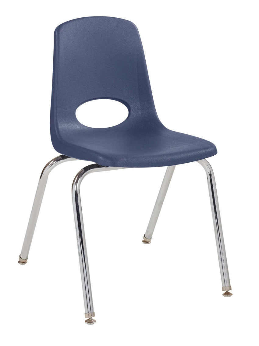 FDP Stackable School Chair, Chrome Legs, Swivel Glide - 18" Seat Height (FDP - 10371) - SchoolOutlet
