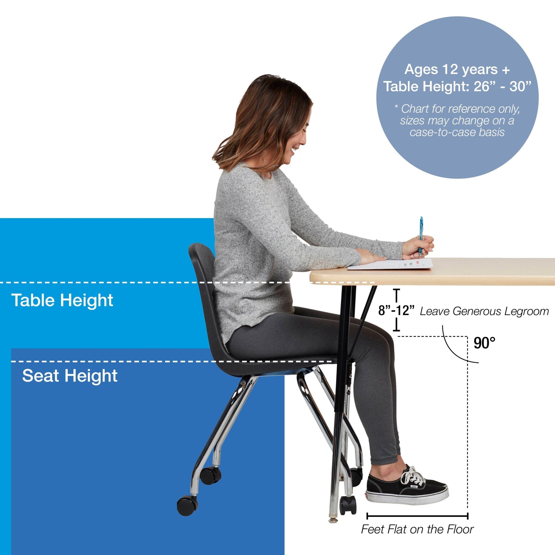 FDP Mobile Chair with Casters - 18" Seat Height (FDP - 10372) - SchoolOutlet
