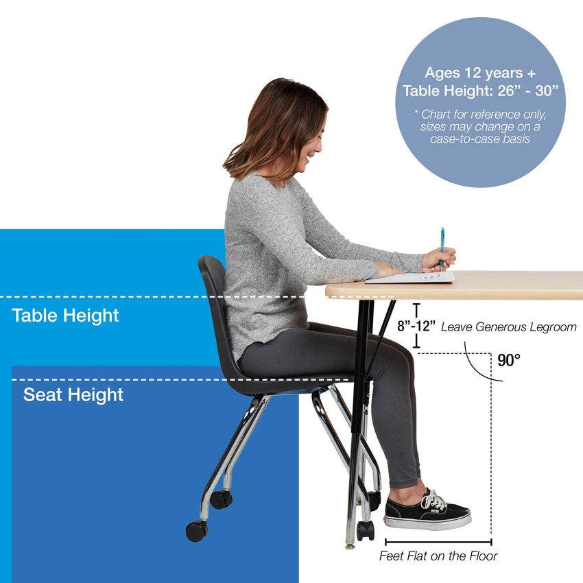 FDP Mobile Chair with Casters - 18" Seat Height (FDP - 10372) - SchoolOutlet