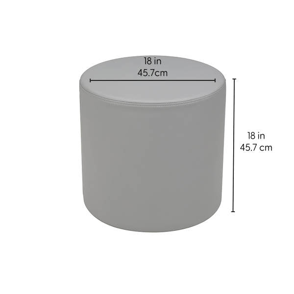 FDP Pro Series Upholstered Round Ottoman 18" Height (FDP - 12030 - XX) - SchoolOutlet