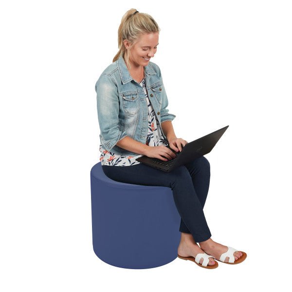 FDP Pro Series Upholstered Round Ottoman 18" Height (FDP - 12030 - XX) - SchoolOutlet