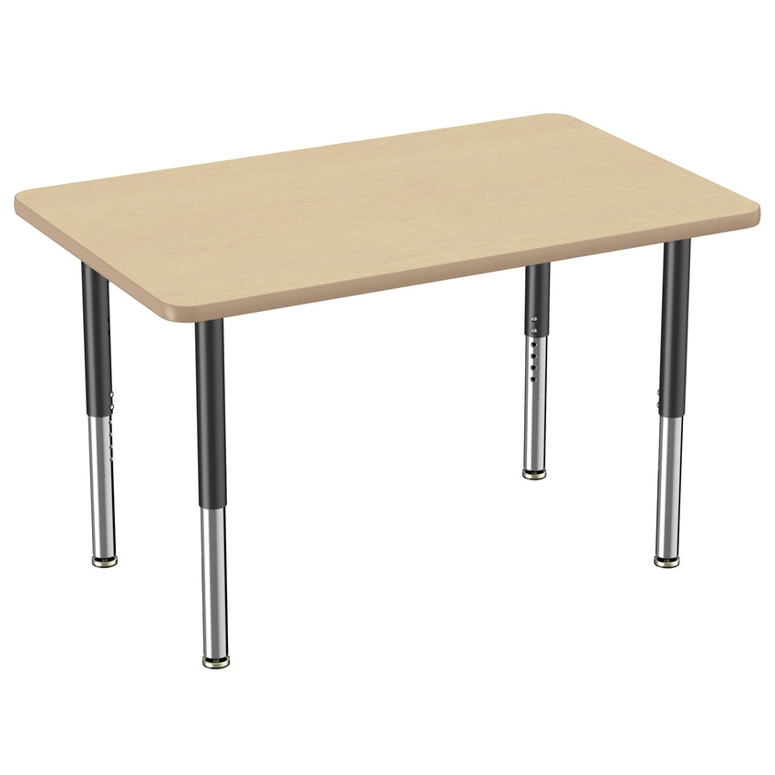 FDP 30" x 48" Rectangle Thermofused Activity Table with Adjustable Super Legs (FDP - 12068 - XX) - SchoolOutlet