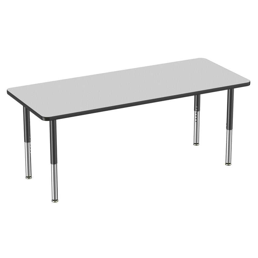 FDP 30" x 72" Rectangle Thermofused Activity Table with Adjustable Super Legs (FDP - 12070 - XX) - SchoolOutlet