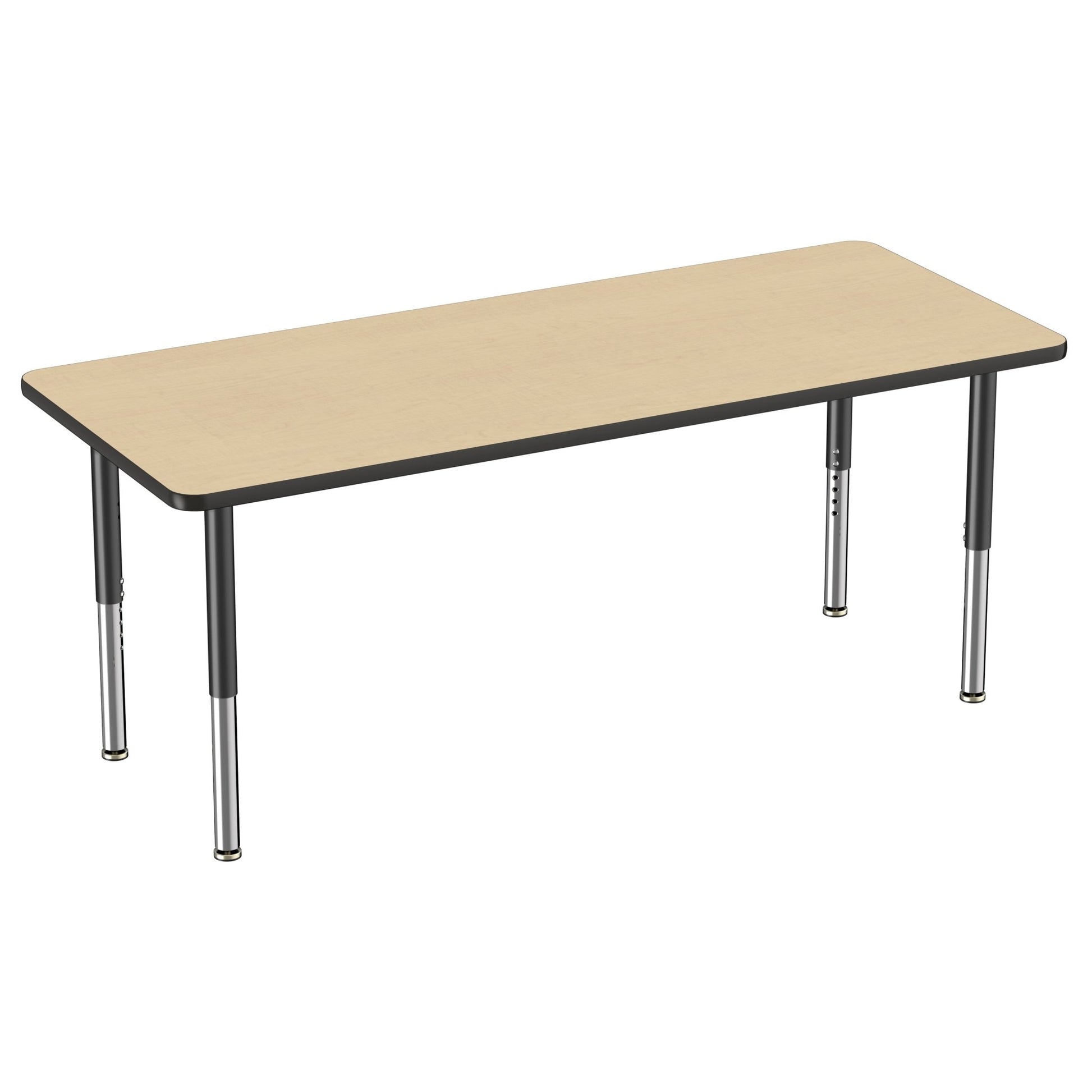 FDP 30" x 72" Rectangle Thermofused Activity Table with Adjustable Super Legs (FDP - 12070 - XX) - SchoolOutlet