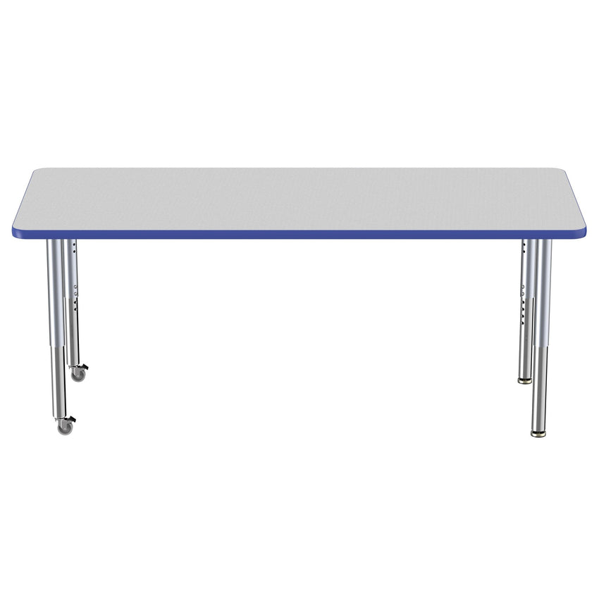 FDP 30" x 72" Rectangle Thermofused Activity Table with Adjustable Super Legs (FDP - 12070 - XX) - SchoolOutlet