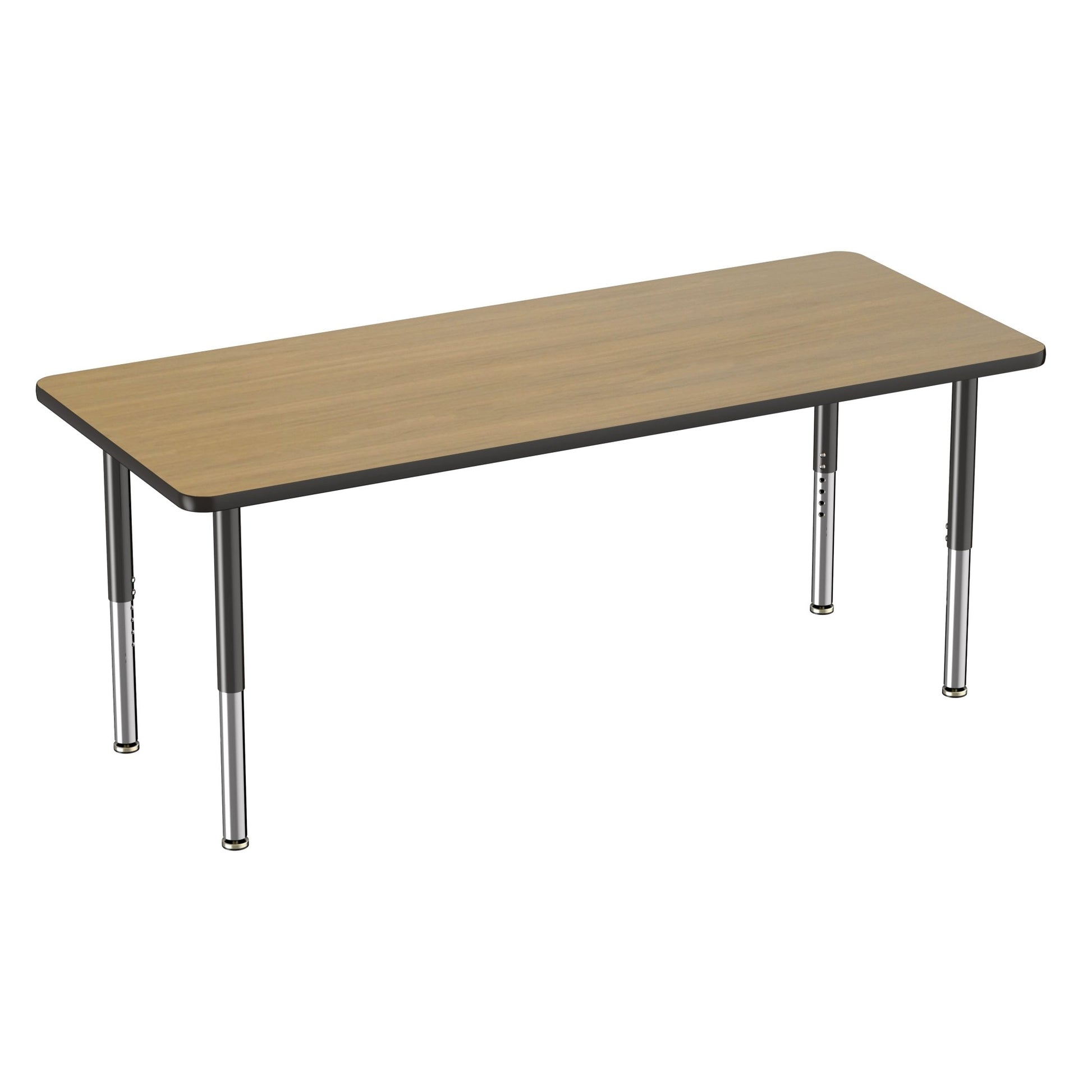 FDP 30" x 72" Rectangle Thermofused Activity Table with Adjustable Super Legs (FDP - 12070 - XX) - SchoolOutlet