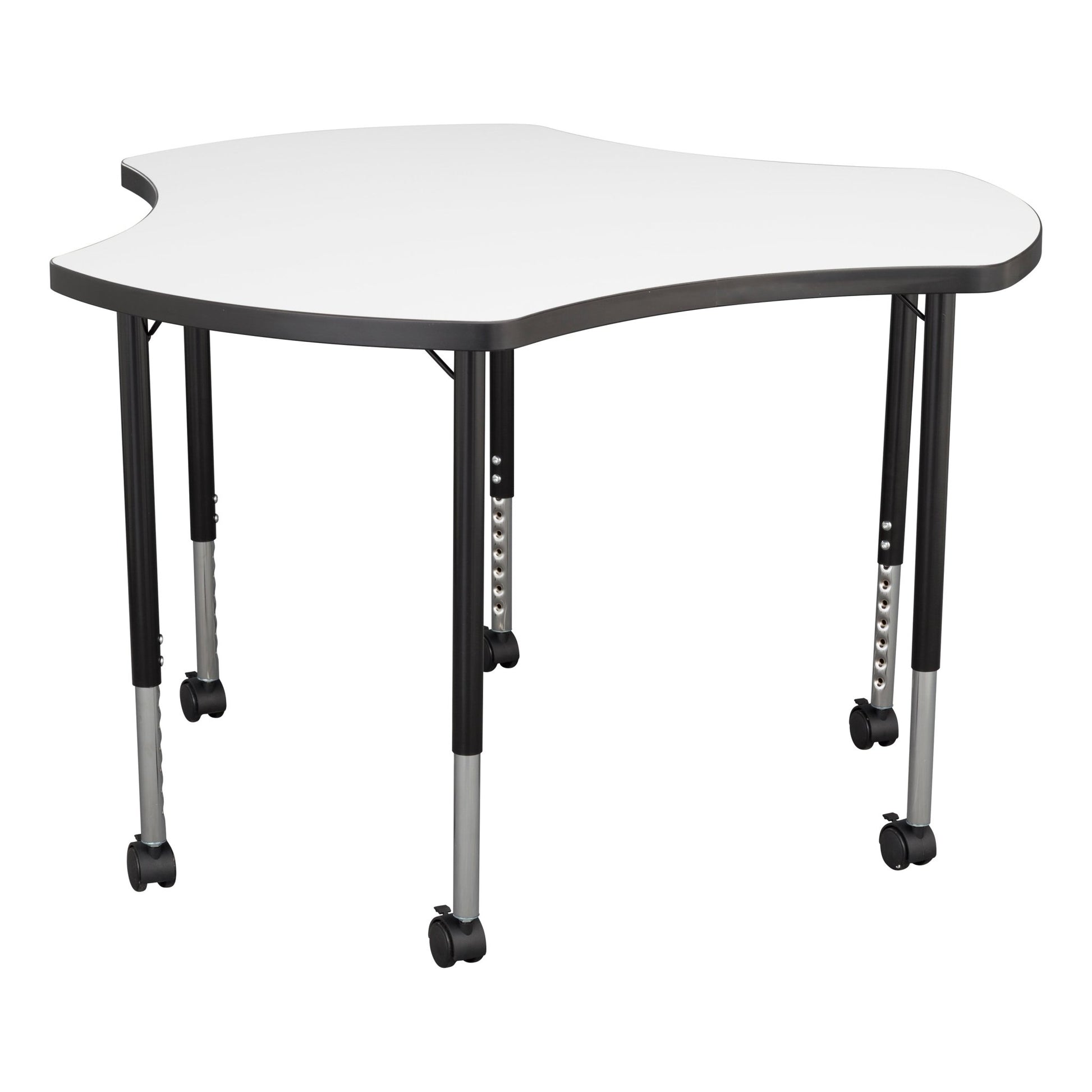 FDP 46" Cog Collaborative Dry - Erase Activity Table with Adjustable Mobile Legs (FDP - 12220 - XX) - SchoolOutlet