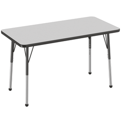 FDP 24" x 48" Rectangle Thermofused Activity Table with Adjustable Standard Ball Glide Legs (FDP-12713-XX)