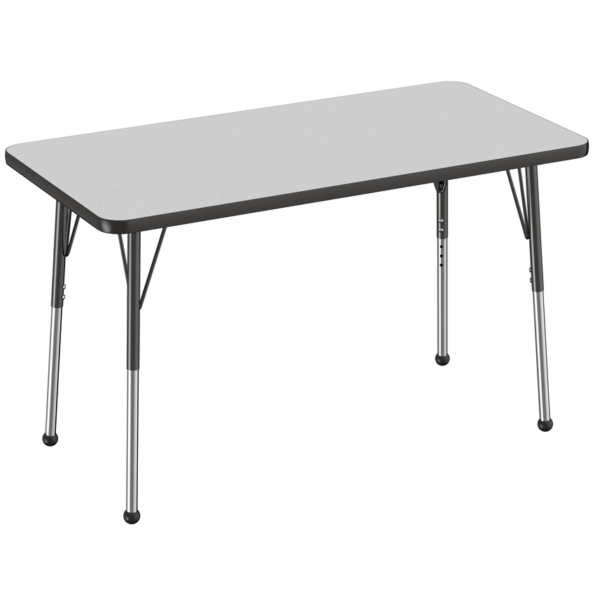 FDP 24" x 48" Rectangle Thermofused Activity Table with Adjustable Standard Ball Glide Legs (FDP - 12713 - XX) - SchoolOutlet