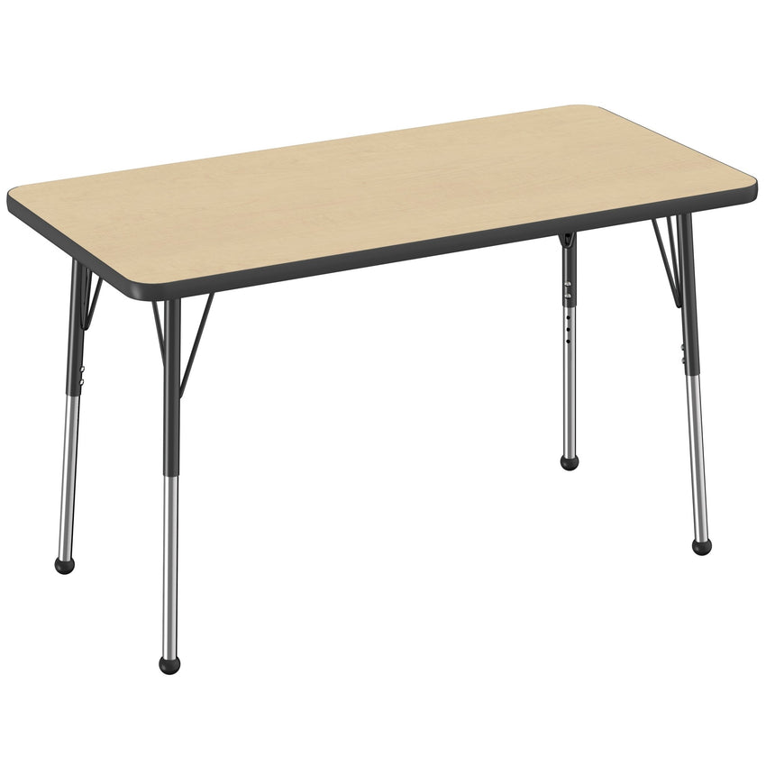 FDP 24" x 48" Rectangle Thermofused Activity Table with Adjustable Standard Ball Glide Legs (FDP - 12713 - XX) - SchoolOutlet