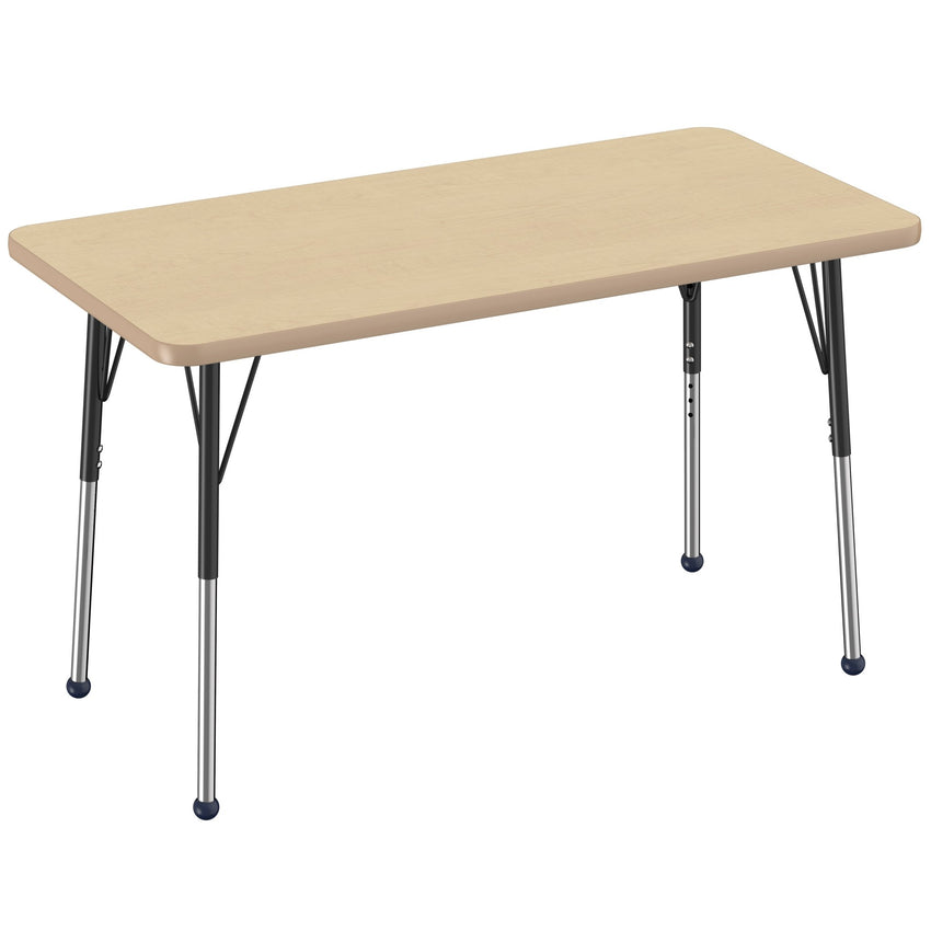 FDP 24" x 48" Rectangle Thermofused Activity Table with Adjustable Standard Ball Glide Legs (FDP - 12713 - XX) - SchoolOutlet