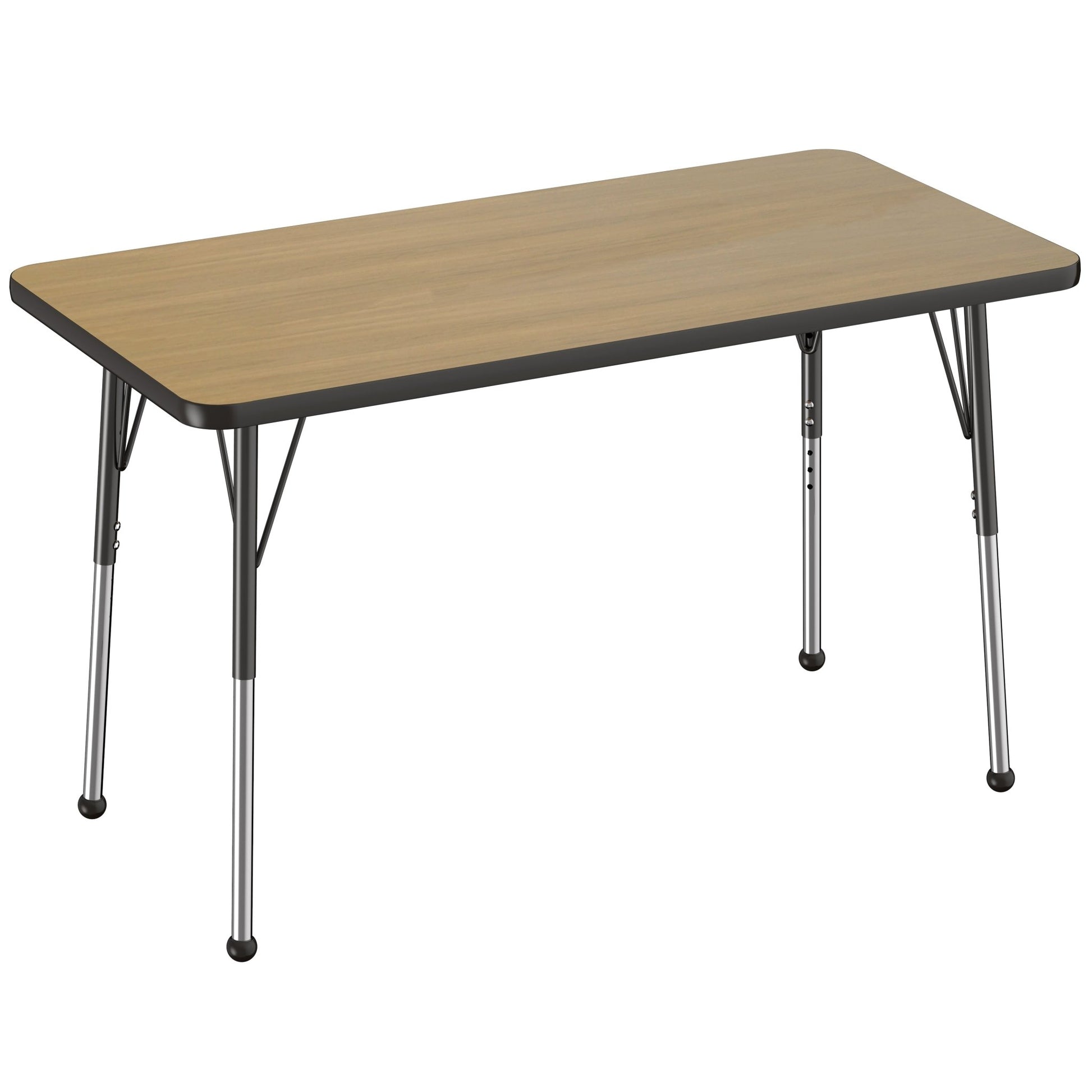 FDP 24" x 48" Rectangle Thermofused Activity Table with Adjustable Standard Ball Glide Legs (FDP - 12713 - XX) - SchoolOutlet
