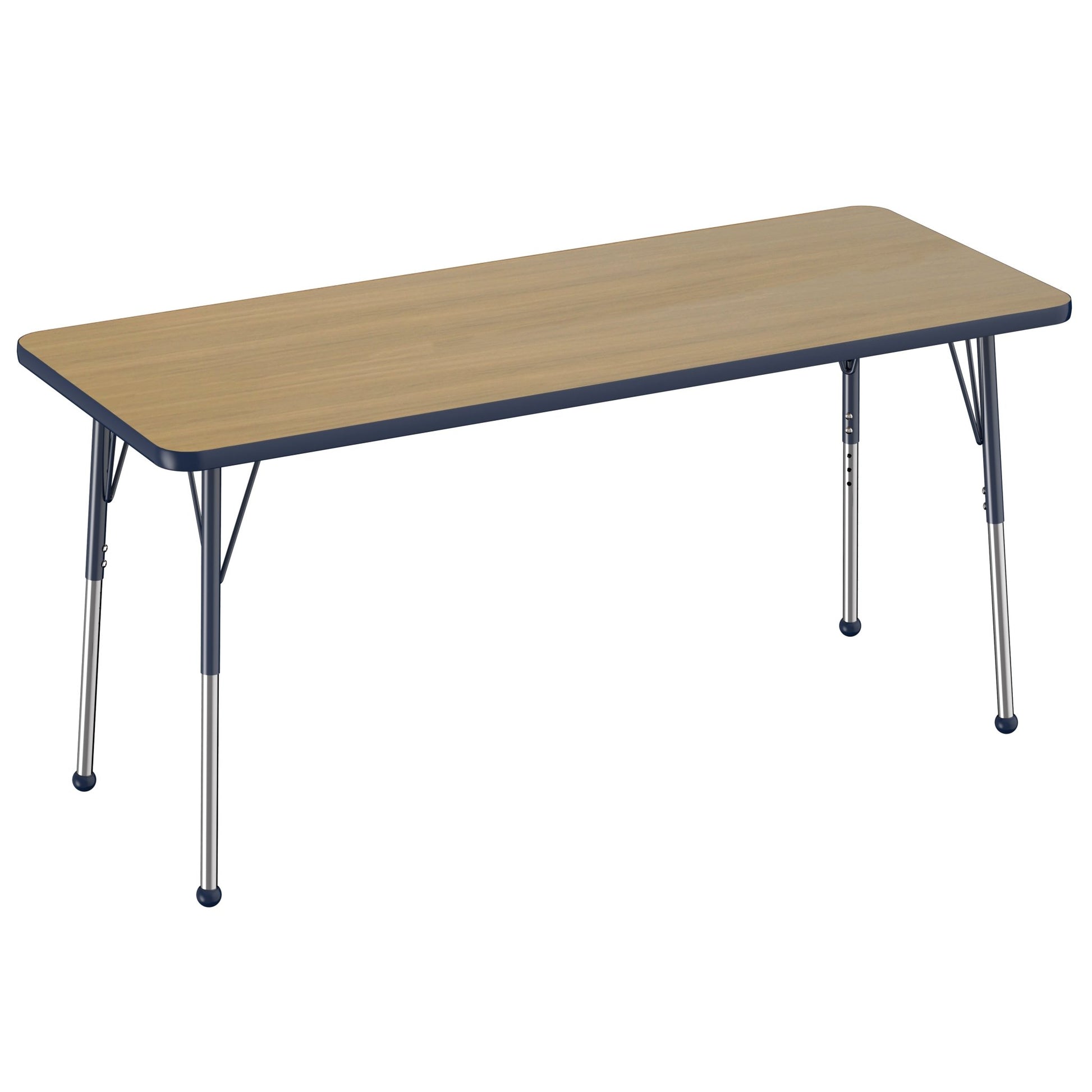 FDP 24" x 60" Rectangle Thermofused Activity Table with Adjustable Standard Ball Glide Legs (FDP - 12714 - XX) - SchoolOutlet