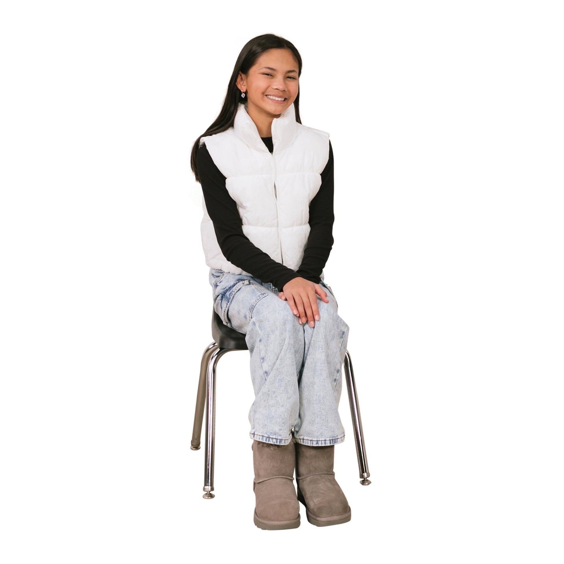 FDP Stackable School Chair with Swivel Glides - 16" Seat Height (FDP - 13049) - SchoolOutlet