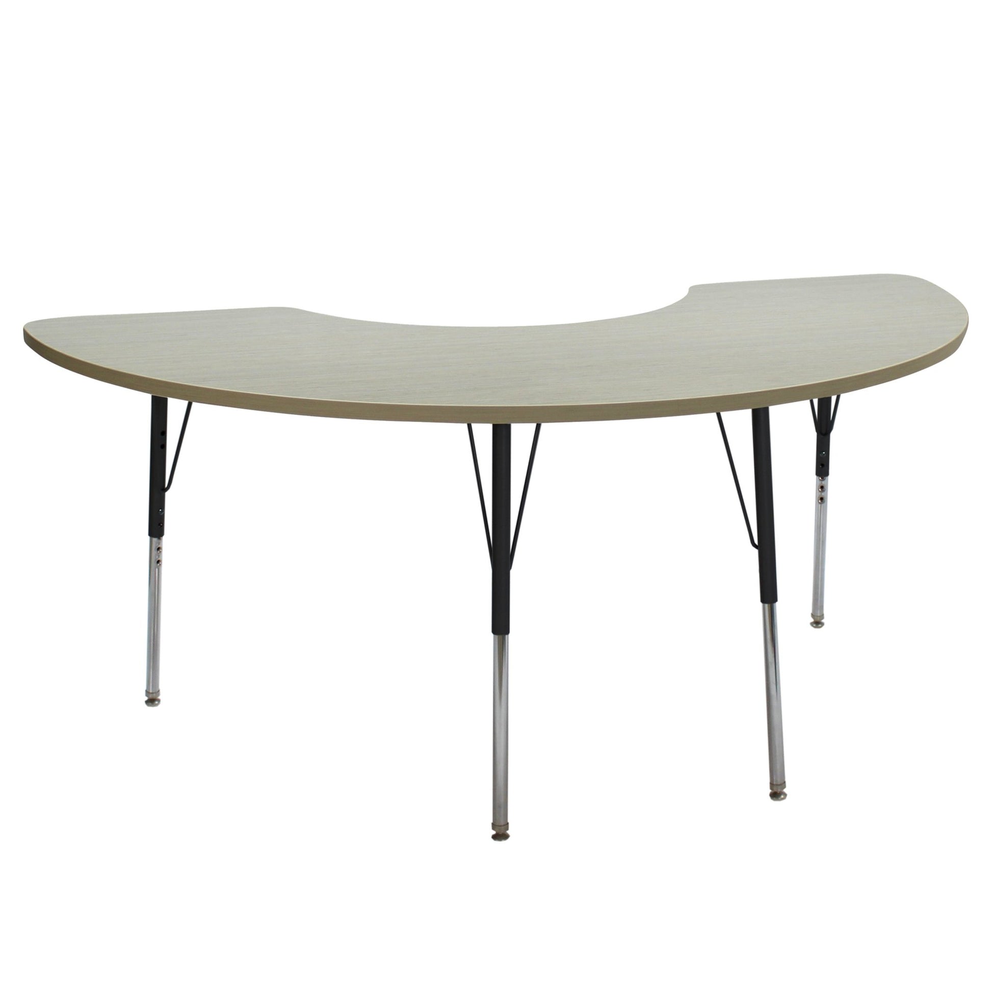 FDP 36" x 72" Half Moon La Madera Activity Table with Standard Legs (FDP - 13102 - XX) - SchoolOutlet