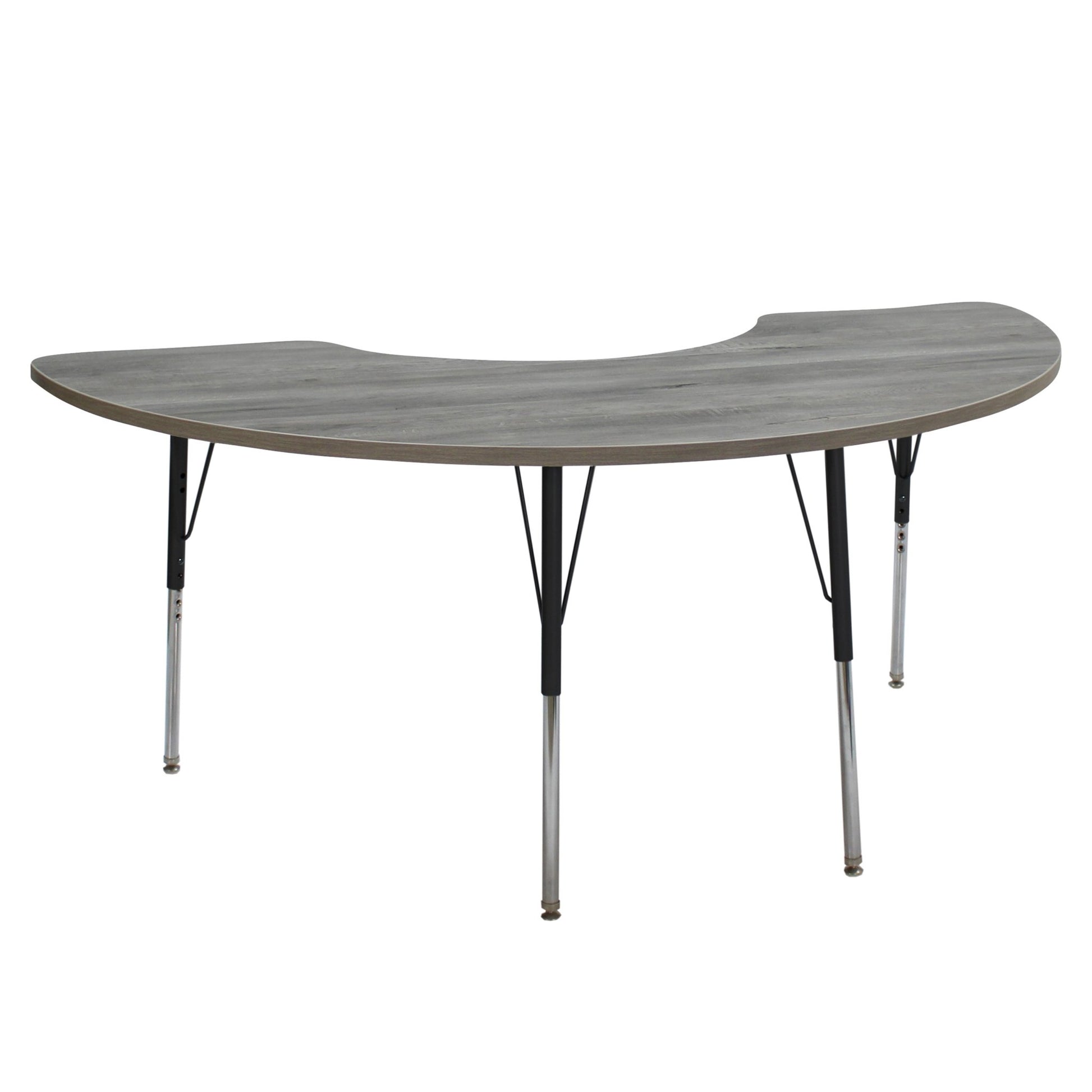 FDP 36" x 72" Half Moon La Madera Activity Table with Standard Legs (FDP - 13102 - XX) - SchoolOutlet