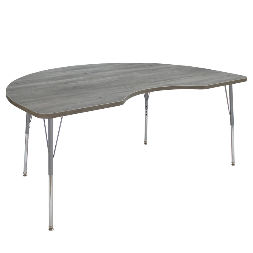 FDP 48" x 72" Kidney La Madera Activity Table with Standard Legs (FDP - 13104 - XX) - SchoolOutlet