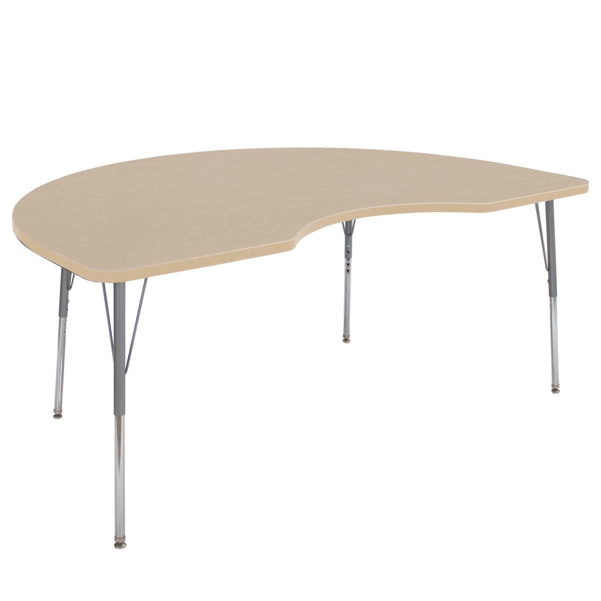 FDP 48" x 72" Kidney La Madera Activity Table with Standard Legs (FDP - 13104 - XX) - SchoolOutlet
