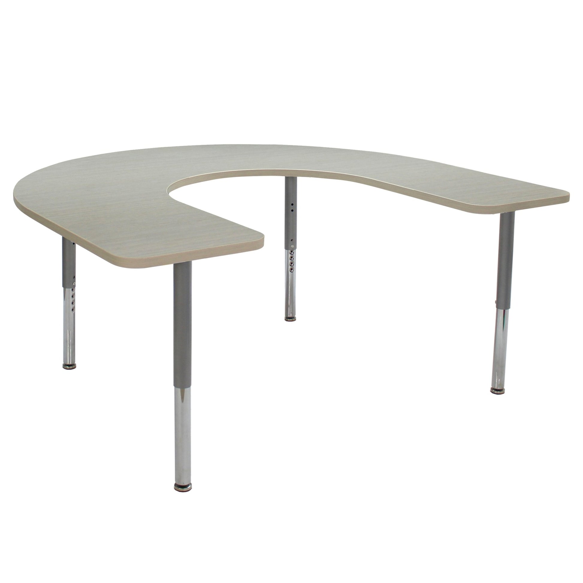 FDP 60" x 66" Horseshoe La Madera Activity Table with Adjustable Super Legs (FDP - 13120 - XX) - SchoolOutlet