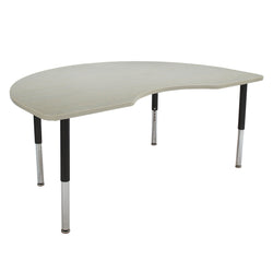 FDP 48" x 72" Kidney La Madera Activity Table with Adjustable Super Legs (FDP-13121-XX)