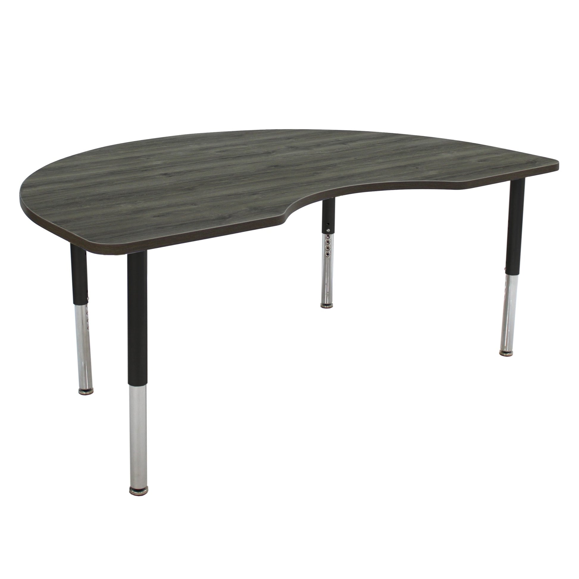FDP 48" x 72" Kidney La Madera Activity Table with Adjustable Super Legs (FDP - 13121 - XX) - SchoolOutlet