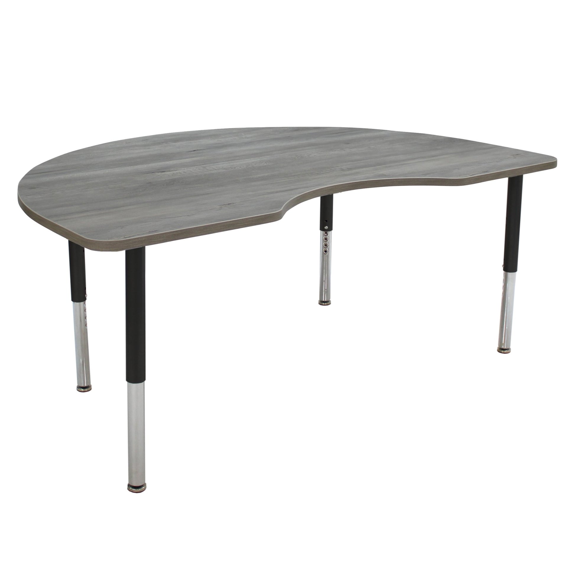 FDP 48" x 72" Kidney La Madera Activity Table with Adjustable Super Legs (FDP - 13121 - XX) - SchoolOutlet
