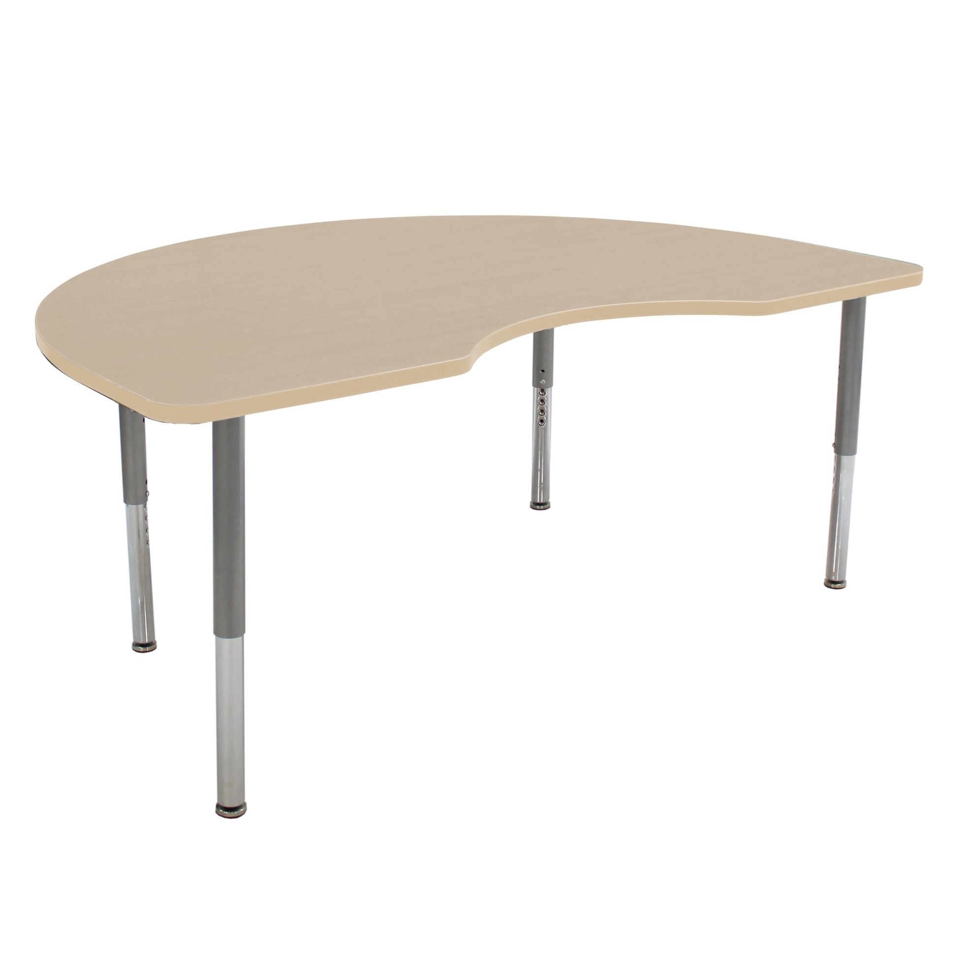 FDP 48" x 72" Kidney La Madera Activity Table with Adjustable Super Legs (FDP - 13121 - XX) - SchoolOutlet