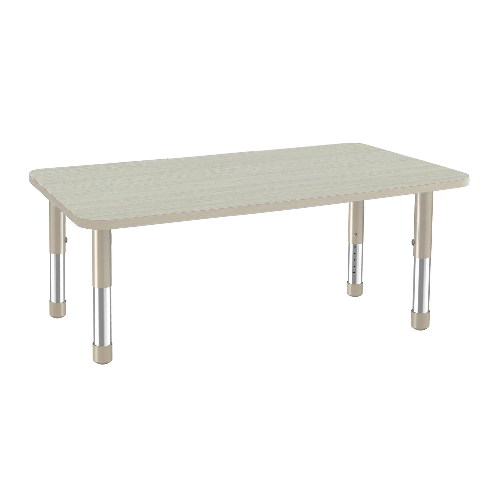 FDP 24" x 48" Rectangle Woodgrain Activity Table with Adjustable Chunky Legs - Asian Sand / Sand (FDP - 13310 - XX) - SchoolOutlet