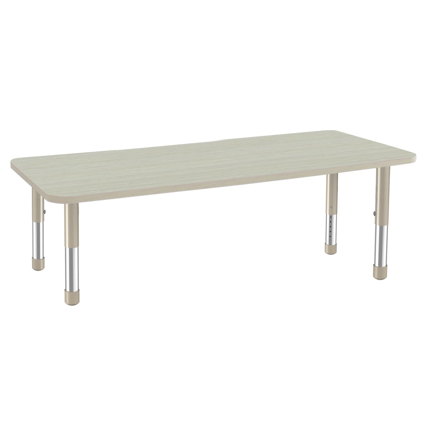 FDP 24" x 72" Rectangle Thermofused Activity Table with Adjustable Chunky Legs - Asian Sand / Sand (FDP - 13312 - XX) - SchoolOutlet