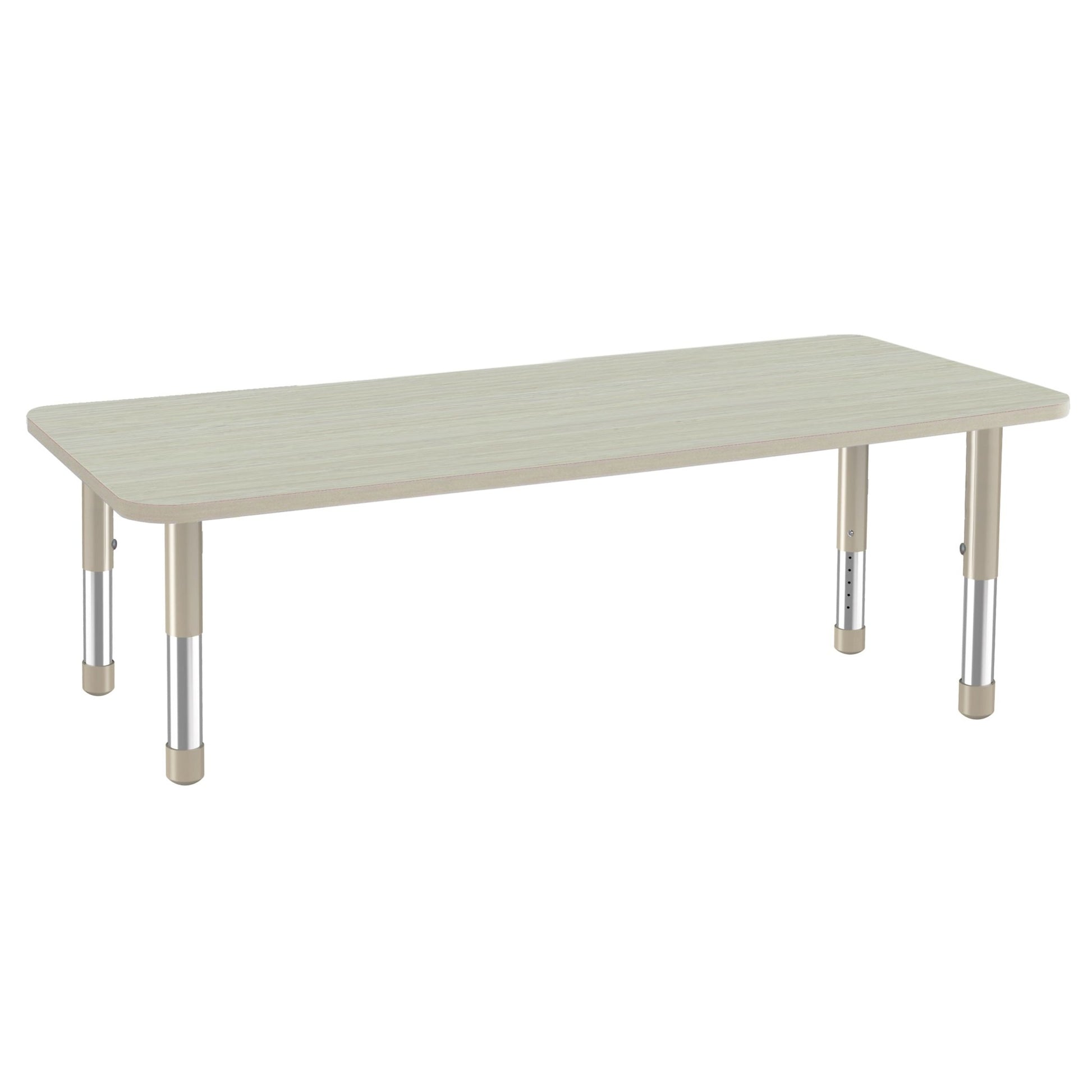 FDP 24" x 72" Rectangle Thermofused Activity Table with Adjustable Chunky Legs - Asian Sand / Sand (FDP - 13312 - XX) - SchoolOutlet