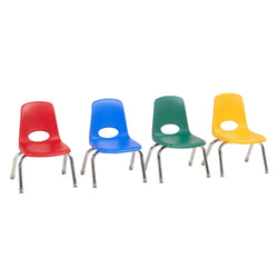 FDP Stackable School Chair with Swivel Glides - 10" Seat Height (FDP-14002)