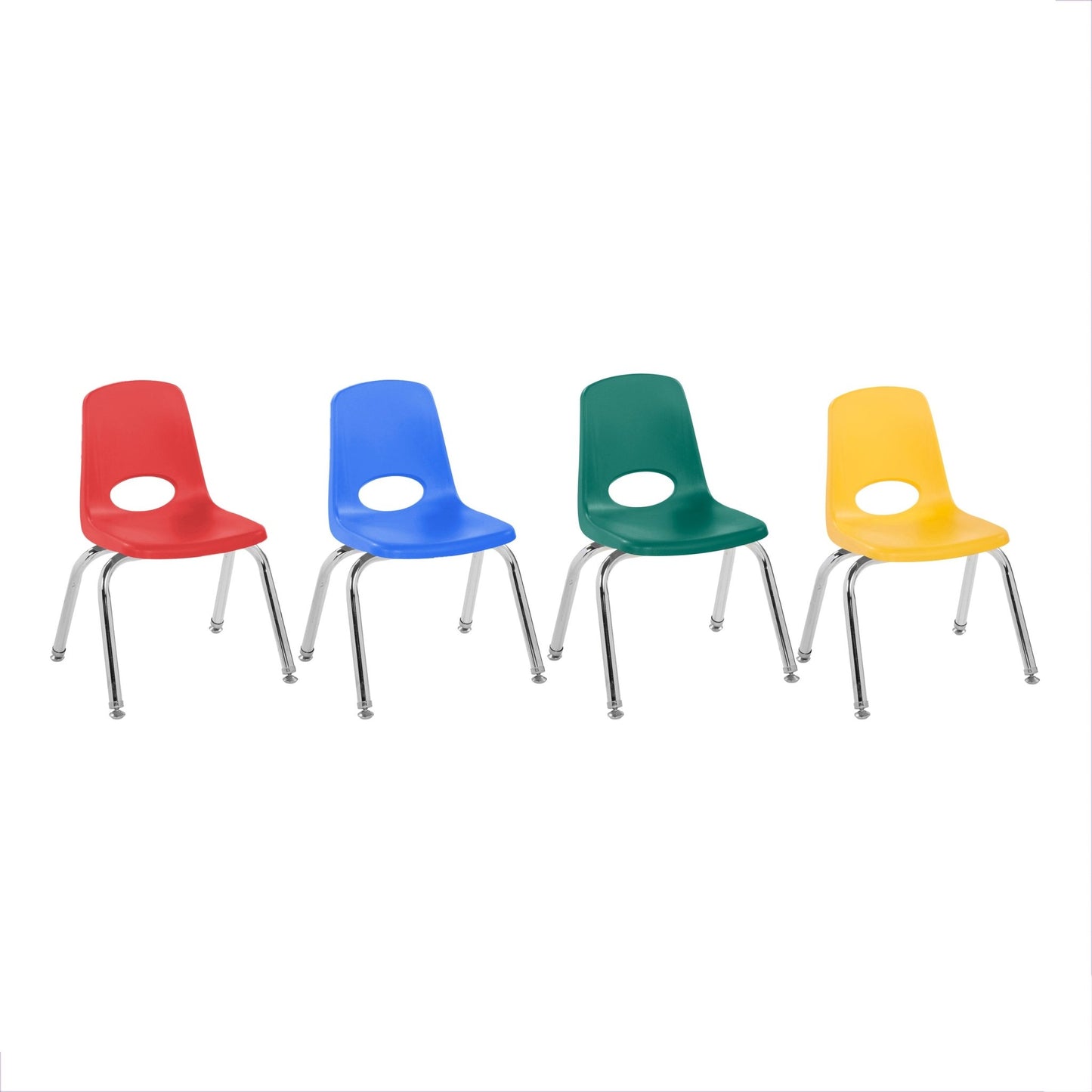 FDP Stackable School Chair with Swivel Glides - 12" Seat Height (FDP - 14004) - SchoolOutlet