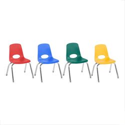 FDP Stackable School Chair with Swivel Glides - 12" Seat Height (FDP-14004)