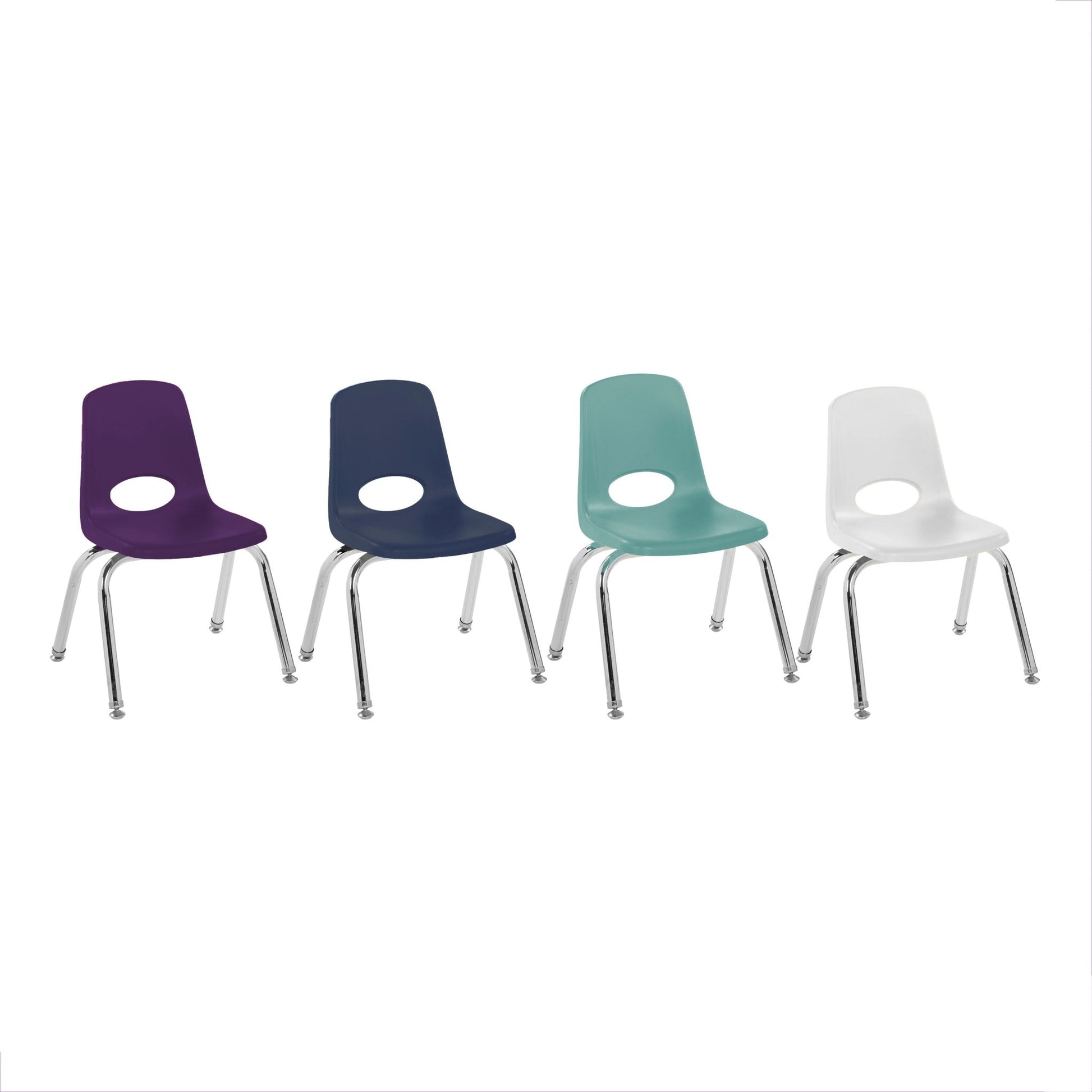 FDP Stackable School Chair with Swivel Glides - 12" Seat Height (FDP - 14004) - SchoolOutlet