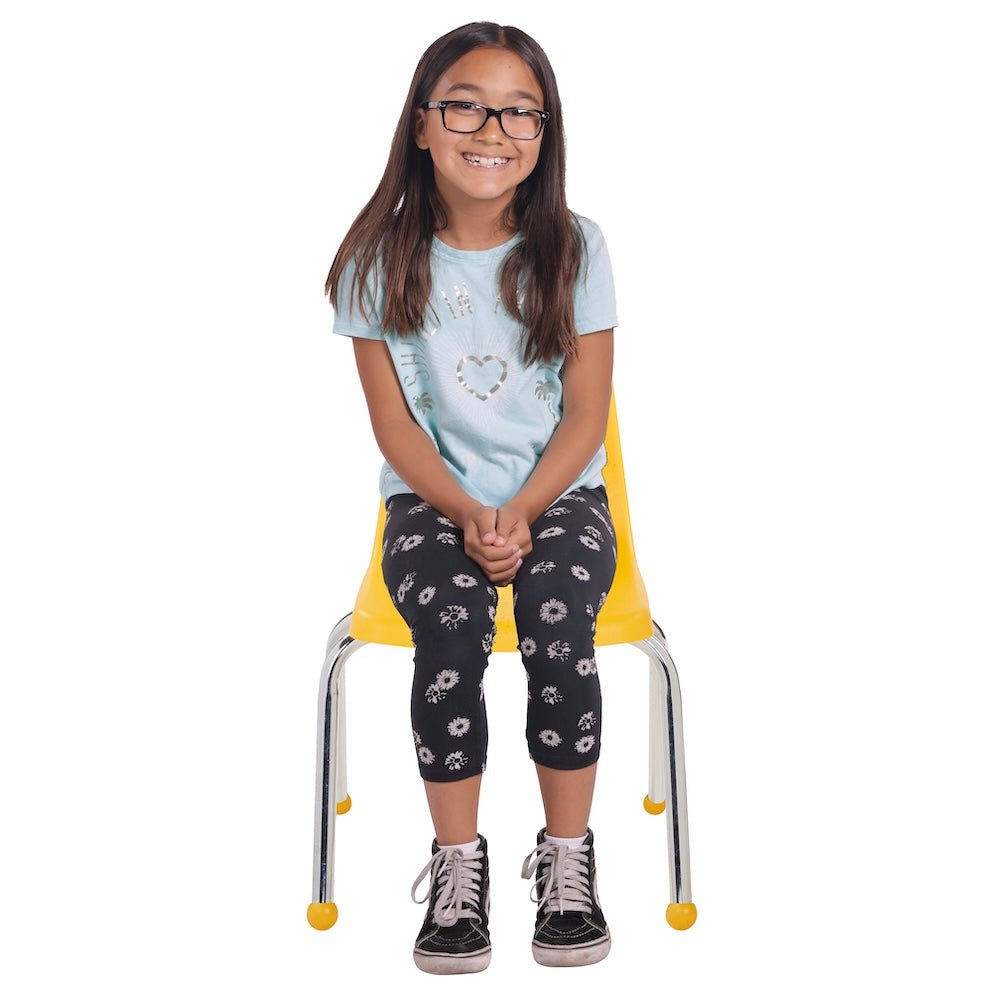 FDP Stackable School Chair with Ball Glides - 14" Seat Height (FDP - 14005) - SchoolOutlet