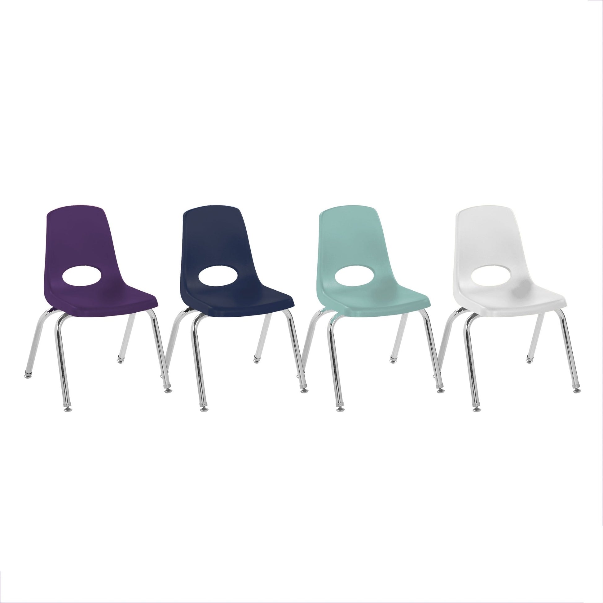 FDP Stackable School Chair with Swivel Glides - 14" Seat Height (FDP - 14006) - SchoolOutlet