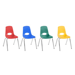 FDP Stackable School Chair with Swivel Glides - 16" Seat Height (FDP-14008)