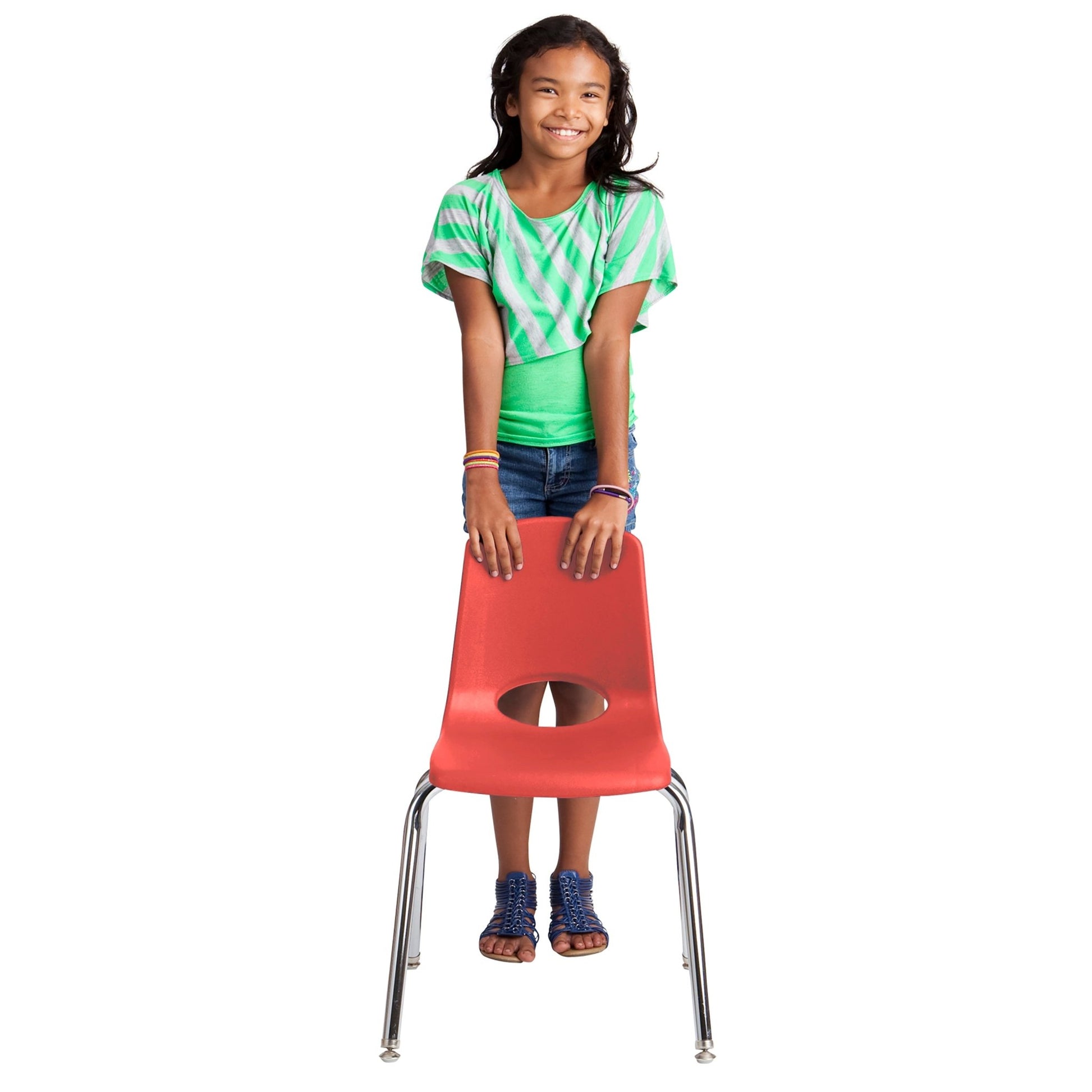 FDP Stackable School Chair with Swivel Glides - 16" Seat Height (FDP - 14008) - SchoolOutlet