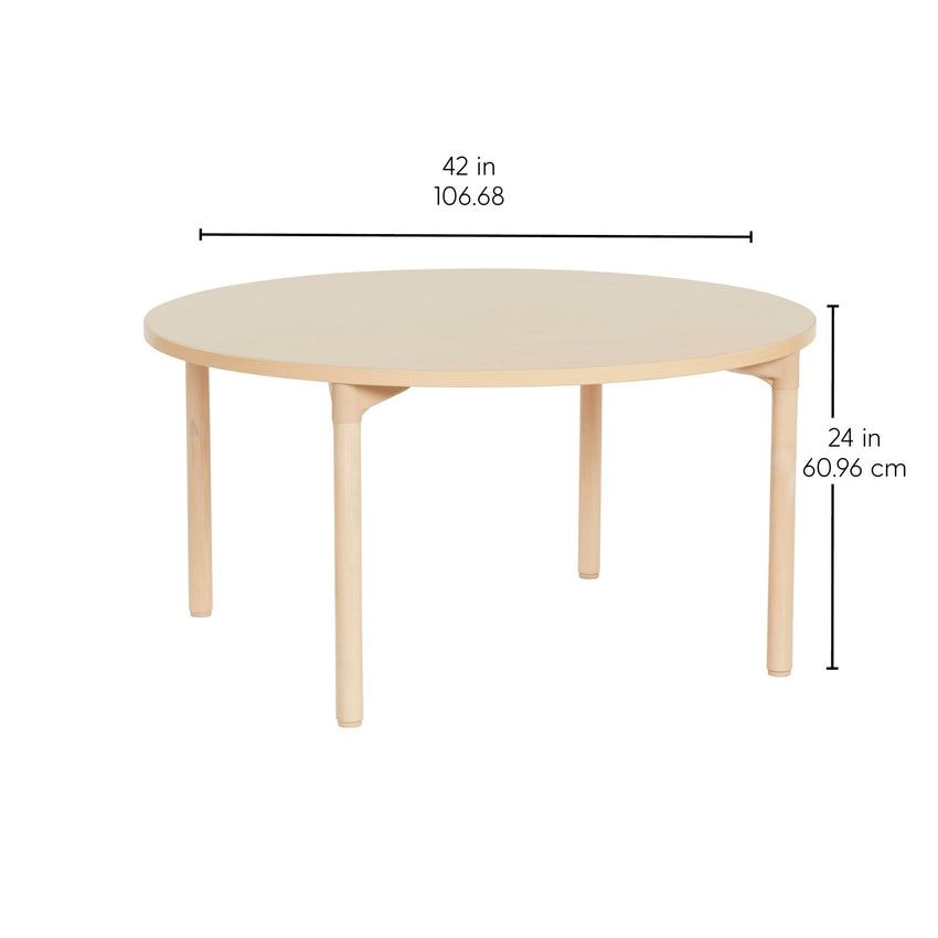 FDP 42" Round All - Purpose Activity Table with 24" Wood Legs (FDP - 14300 - MPMG) - SchoolOutlet