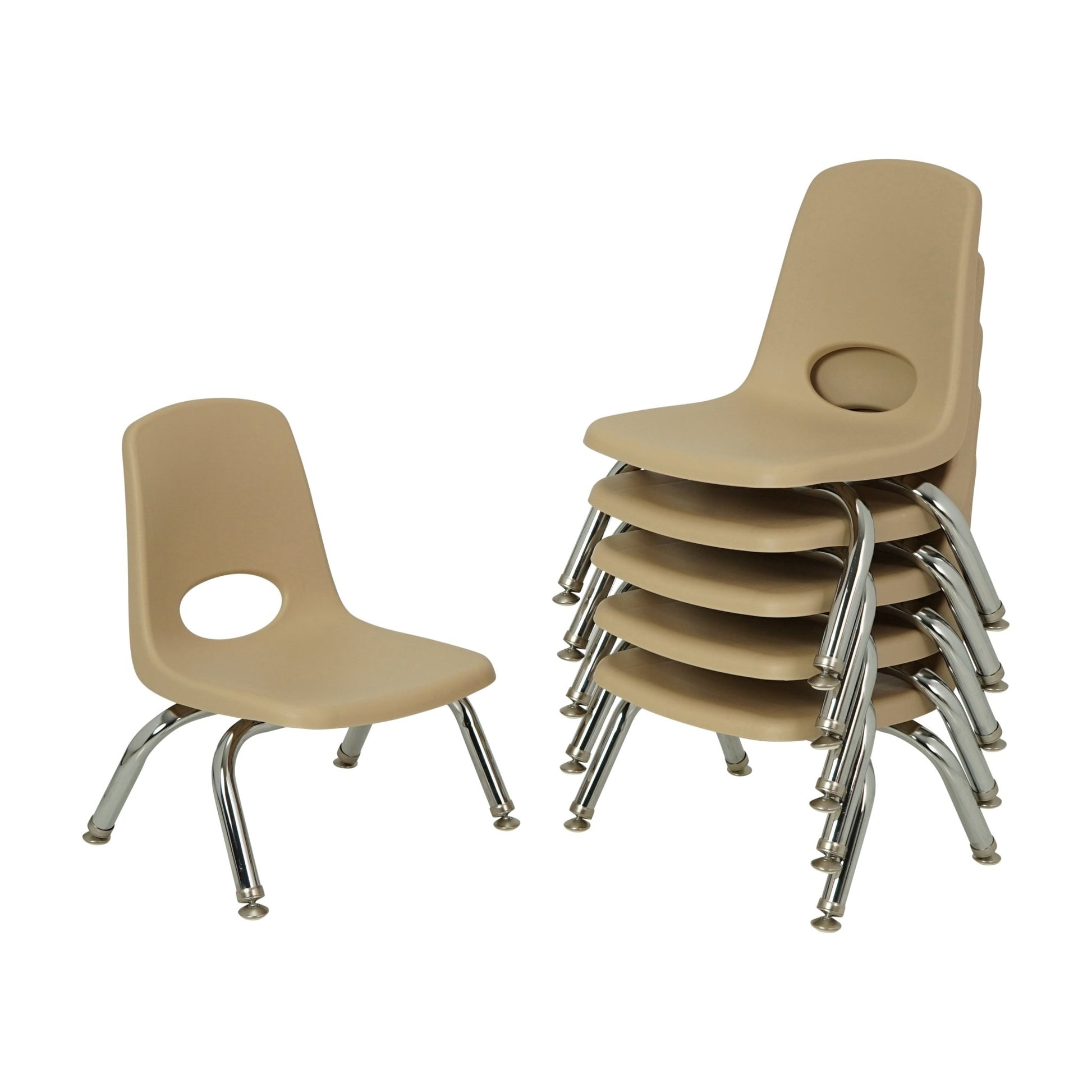 FDP Stackable School Chair with Swivel Glides - 8" Seat Height (FDP - 14748) - SchoolOutlet