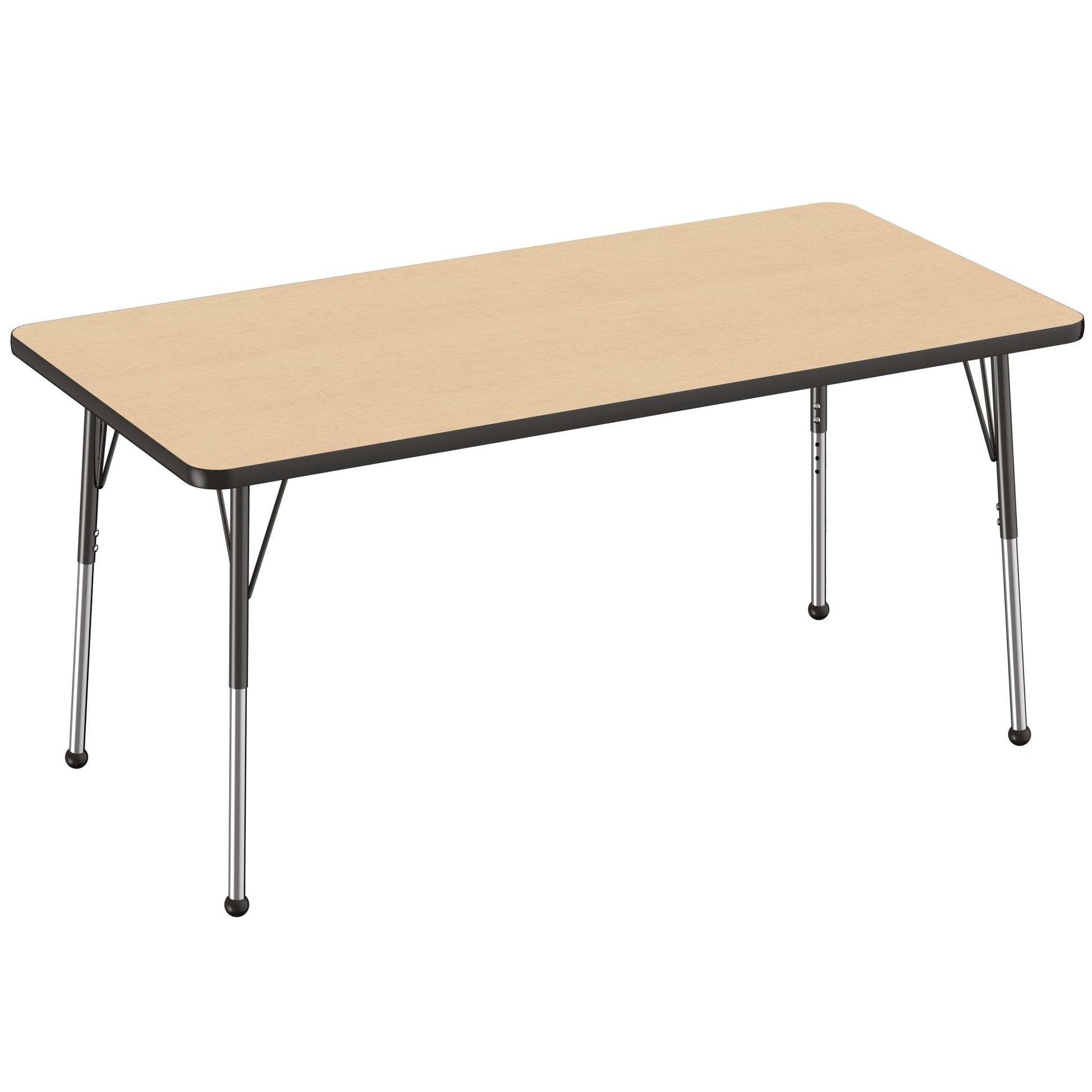 FDP 30" x 60" Rectangle Thermofused Activity Table with Adjustable Standard Ball Glide Legs (FDP - 14782 - XX) - SchoolOutlet