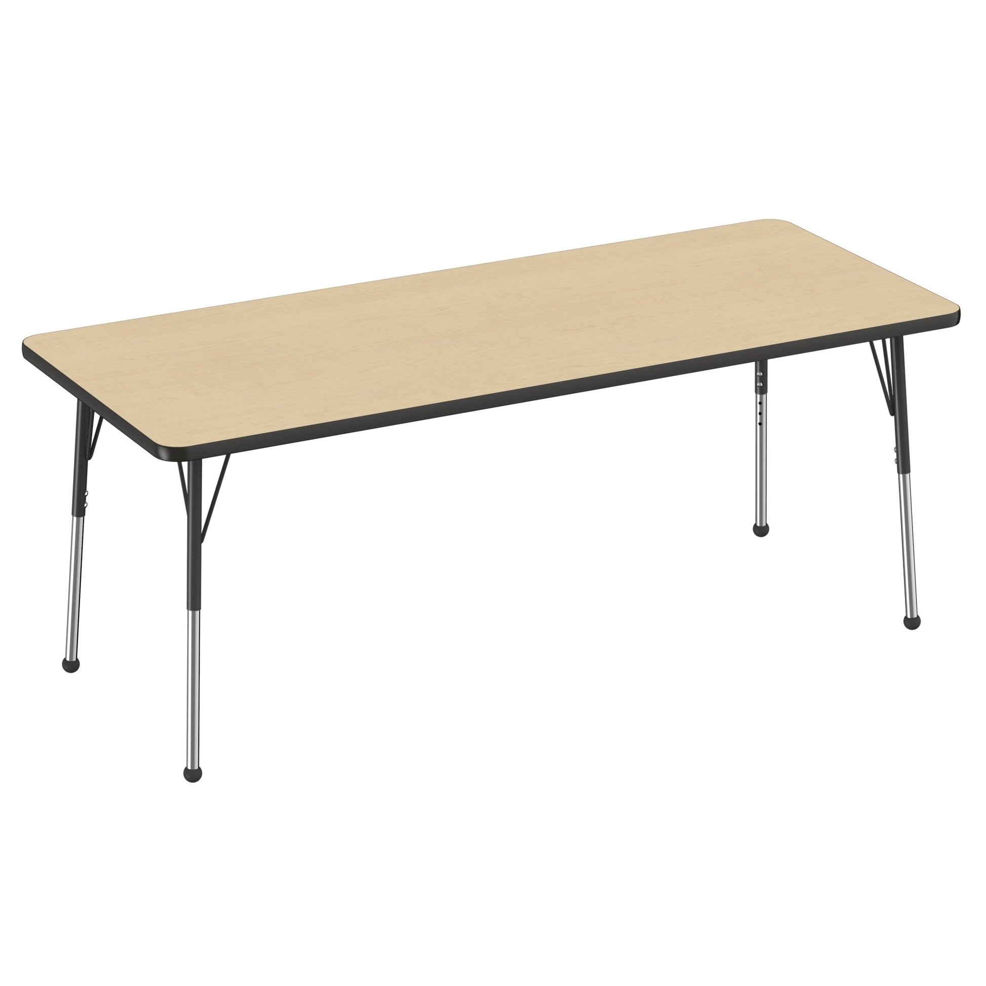 FDP 30" x 72" Rectangle Thermofused Activity Table with Adjustable Standard Ball Glide Legs (FDP - 14783 - XX) - SchoolOutlet