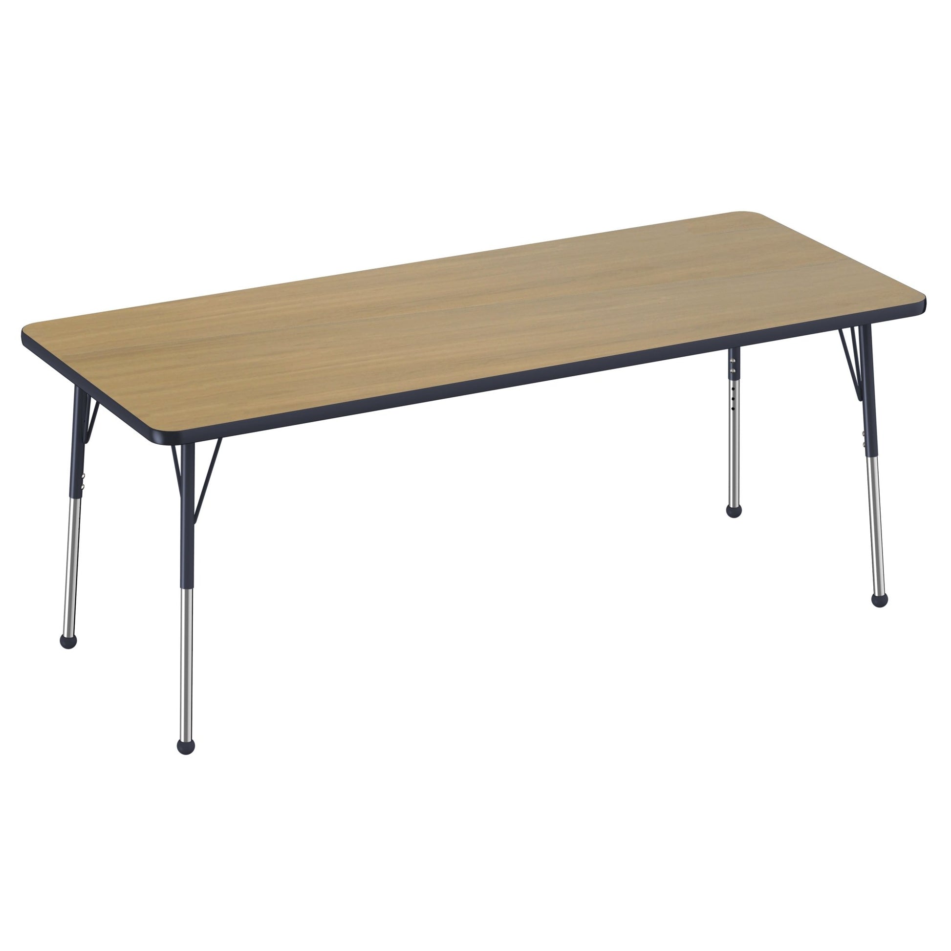FDP 30" x 72" Rectangle Thermofused Activity Table with Adjustable Standard Ball Glide Legs (FDP - 14783 - XX) - SchoolOutlet