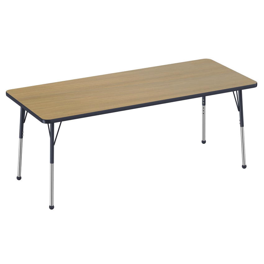 FDP 30" x 72" Rectangle Thermofused Activity Table with Adjustable Standard Ball Glide Legs (FDP - 14783 - XX) - SchoolOutlet