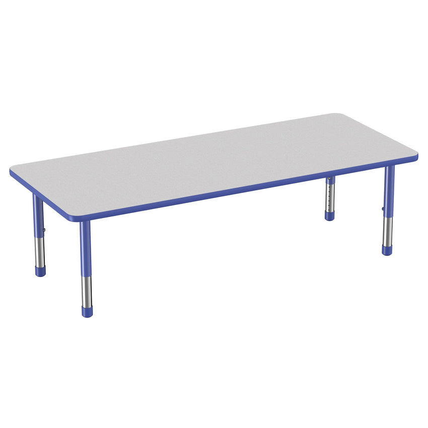 FDP 30" x 72" Rectangle Thermofused Activity Table with Adjustable Chunky Legs (FDP - 14791 - XX) - SchoolOutlet