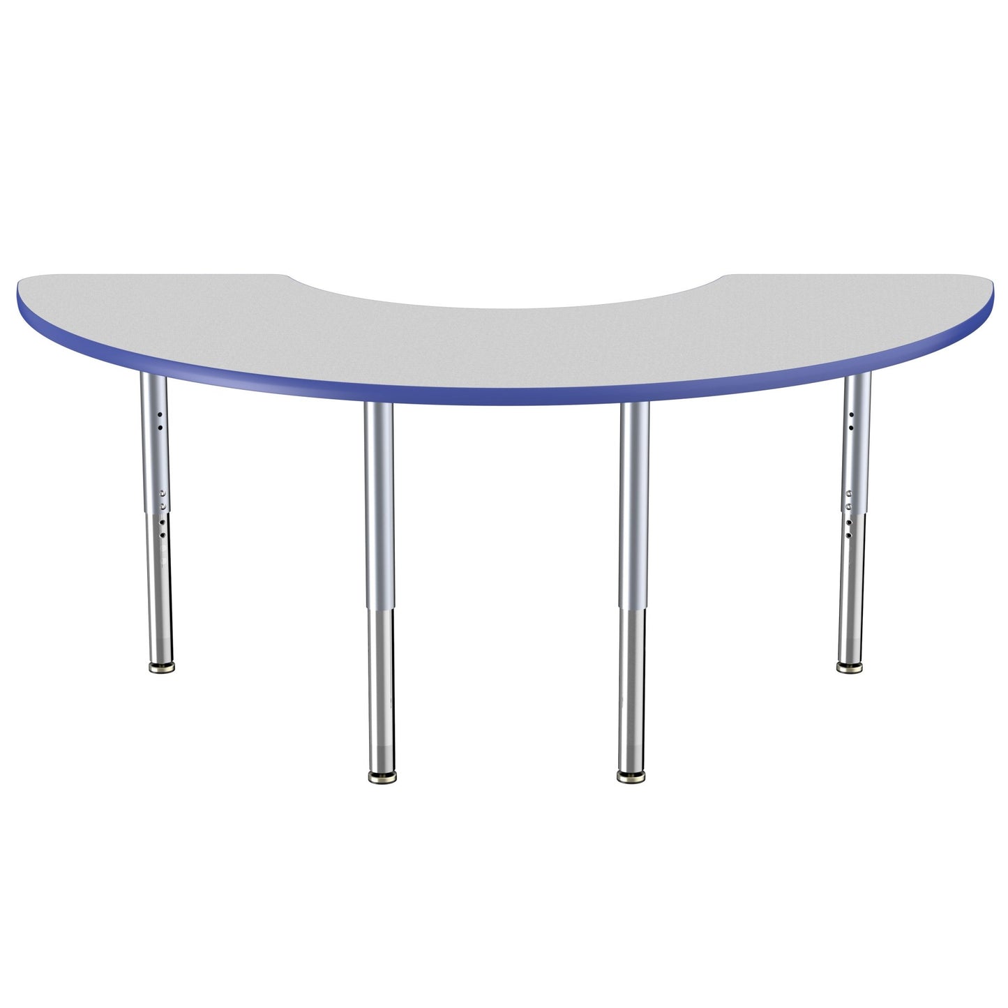 FDP 36" x 72" Half Moon Thermofused Activity Table with Adjustable Super Legs (FDP - 14793 - XX) - SchoolOutlet