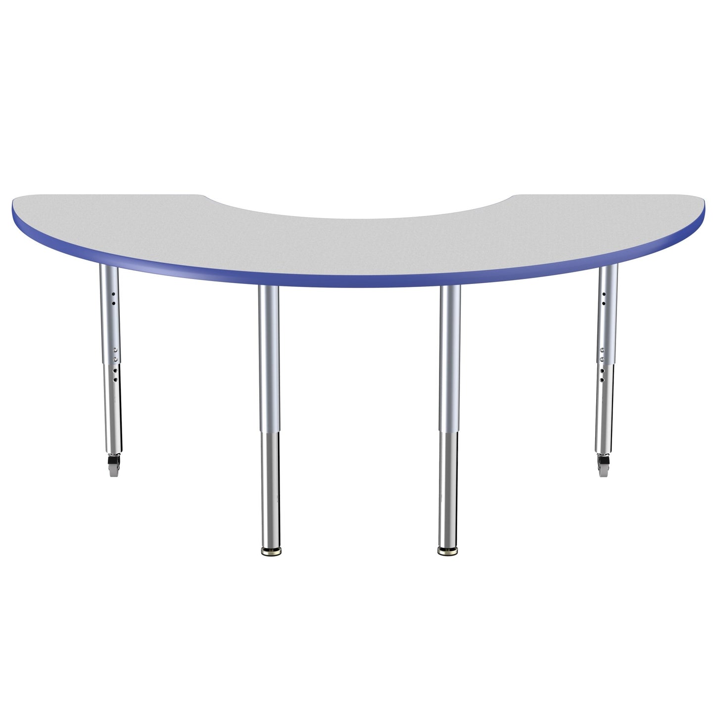 FDP 36" x 72" Half Moon Thermofused Activity Table with Adjustable Super Legs (FDP - 14793 - XX) - SchoolOutlet