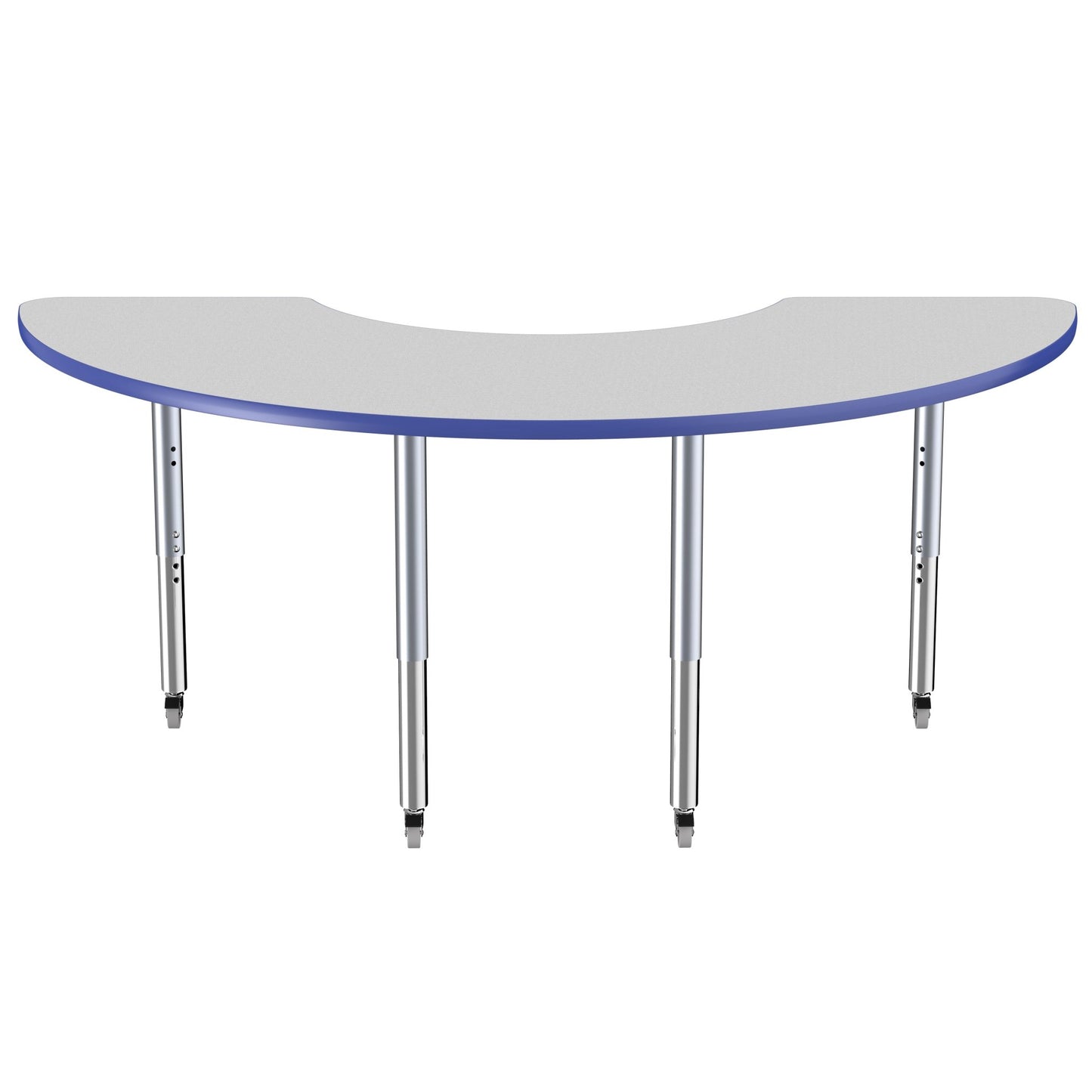 FDP 36" x 72" Half Moon Thermofused Activity Table with Adjustable Super Legs (FDP - 14793 - XX) - SchoolOutlet