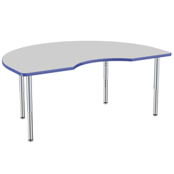 FDP 48" x 72" Kidney Thermofused Activity Table with Adjustable Super Legs (FDP-14794-XX)