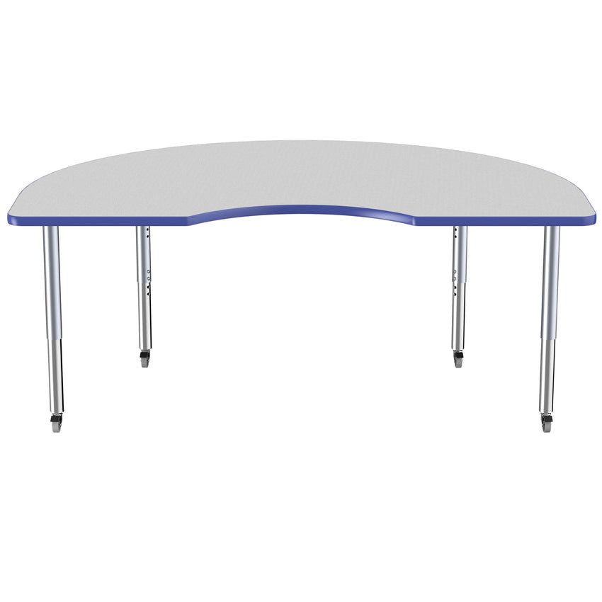 FDP 48" x 72" Kidney Thermofused Activity Table with Adjustable Super Legs (FDP - 14794 - XX) - SchoolOutlet